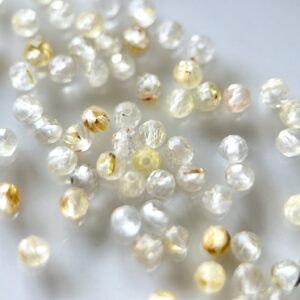 10粒売り｜ルチルクォーツ 2mm ラウンドカット